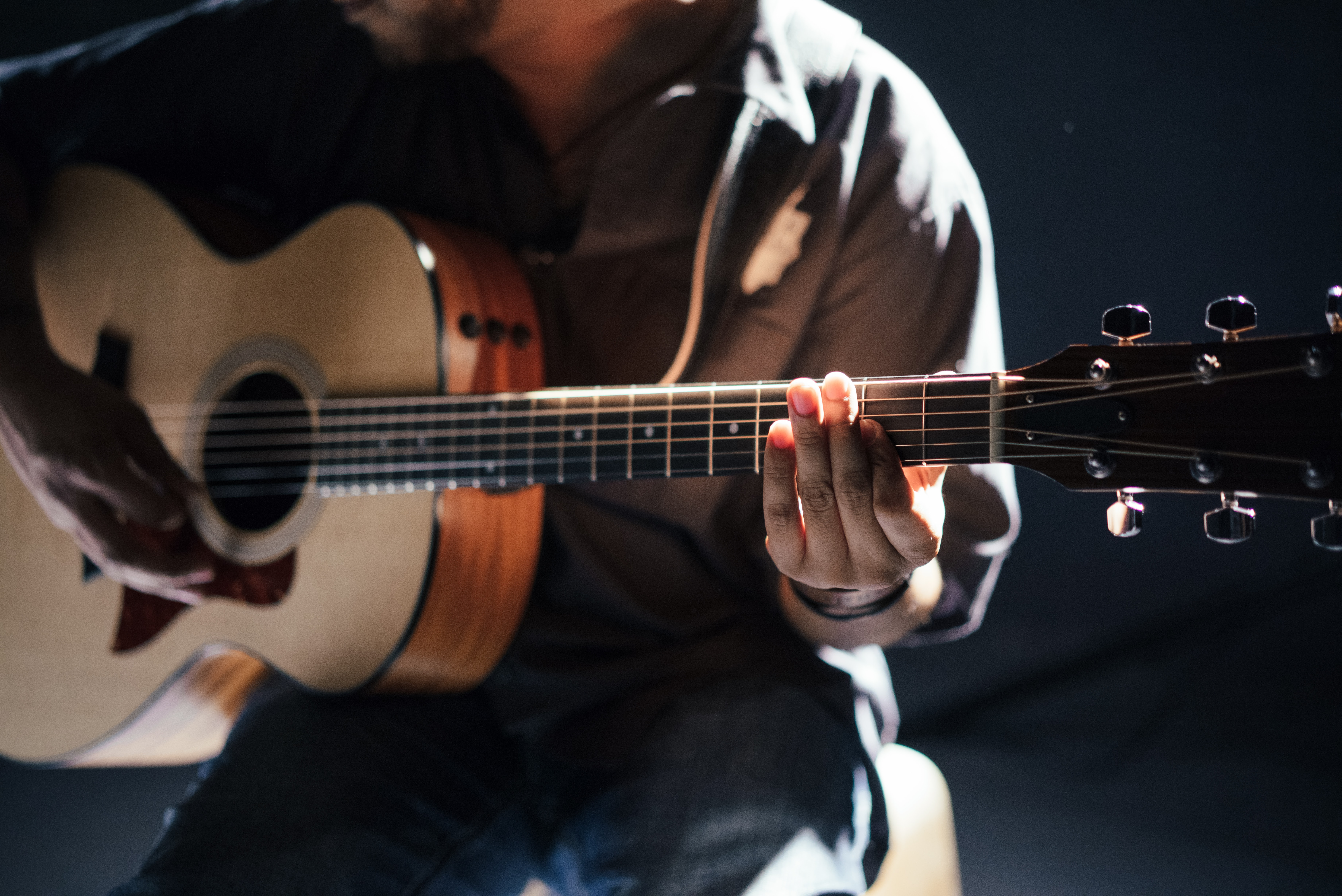 image of someone playing the guitar